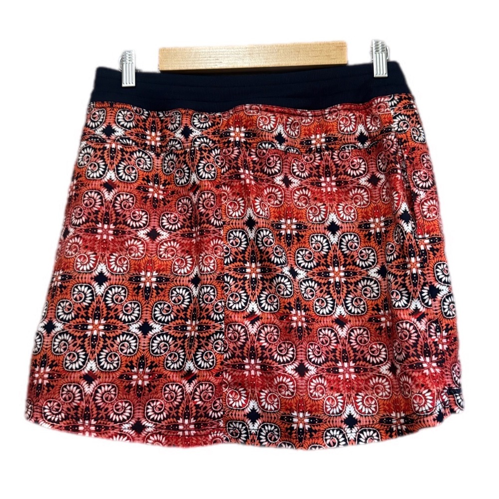 St. John's‎ Bay Active Skort Womens Small Red Navy Medallion Excellent Athletic